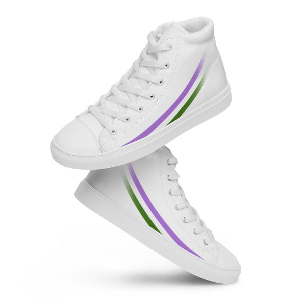 Genderqueer Pride Modern High Top White Shoes