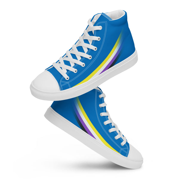 Non-Binary Pride Modern High Top Blue Shoes