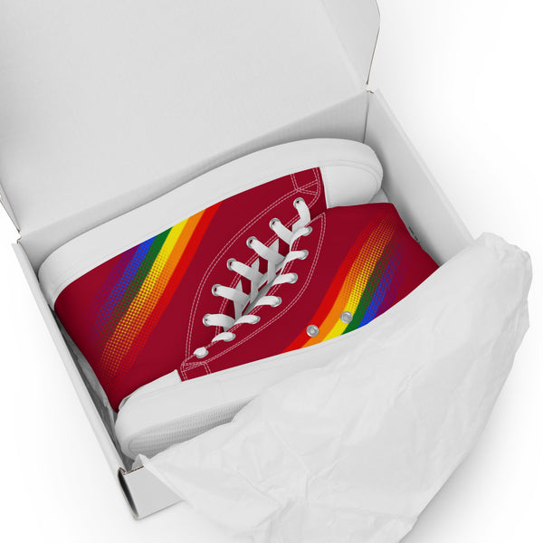 Gay Pride Colors Original Red High Top Shoes