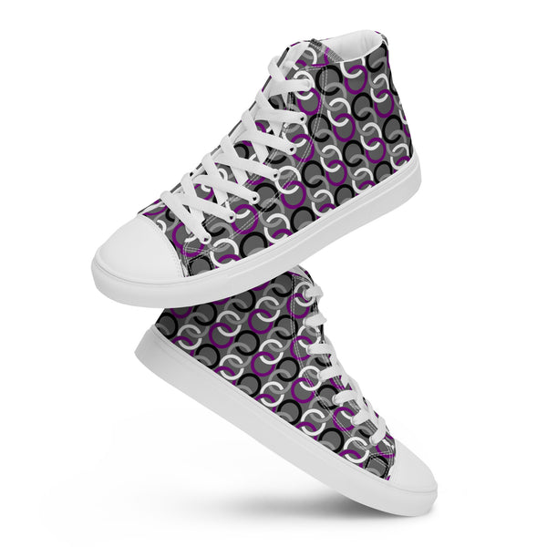 Asexual Pride Classic Gray High Top Shoes