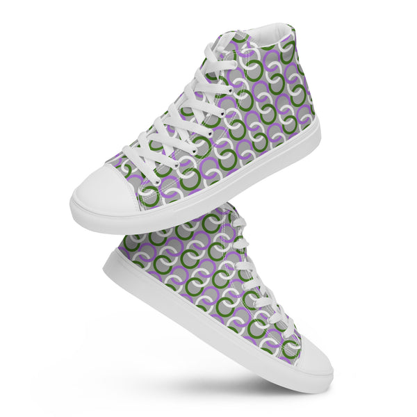 Genderqueer Pride Classic Gray High Top Shoes