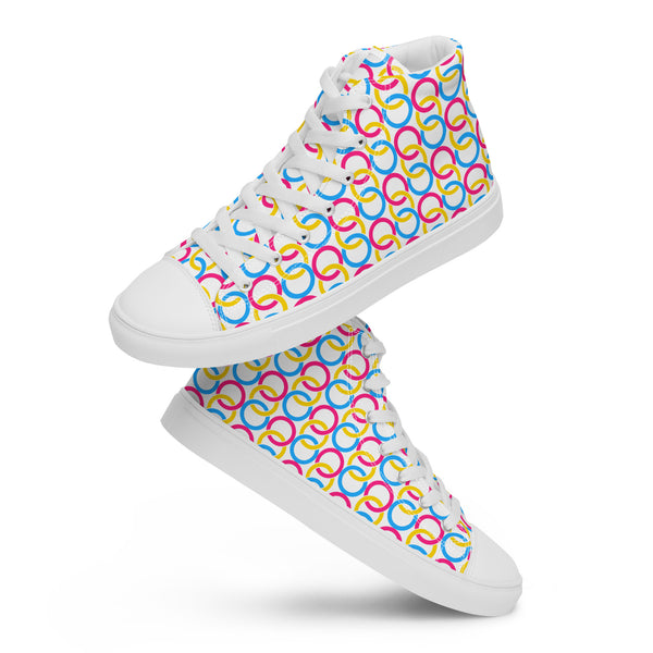 Pansexual Pride Classic White High Top Shoes