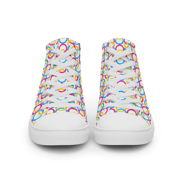 Pansexual Pride Classic White High Top Shoes