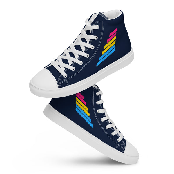 Pansexual Pride Modern Navy High Top Shoes