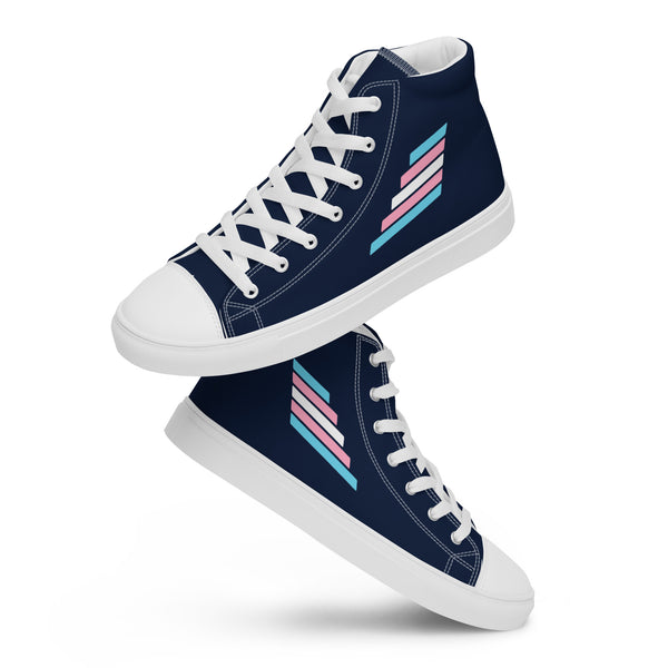 Transgender Pride Modern Navy High Top Shoes