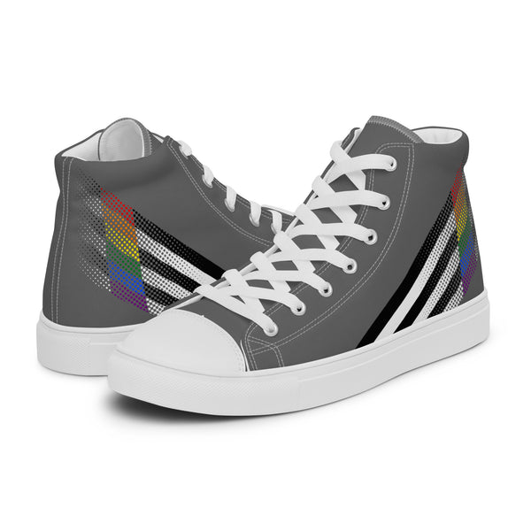 Ally Pride Colors Original Gray High Top Shoes - Men Sizes