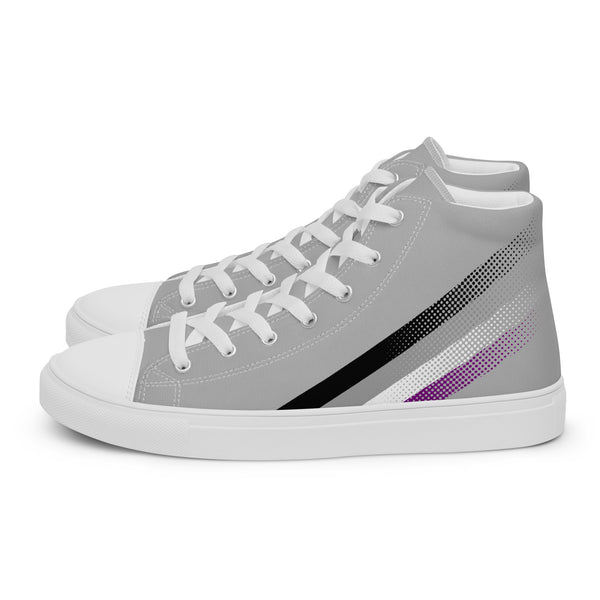 Asexual Pride Colors Original Gray High Top Shoes - Men Sizes