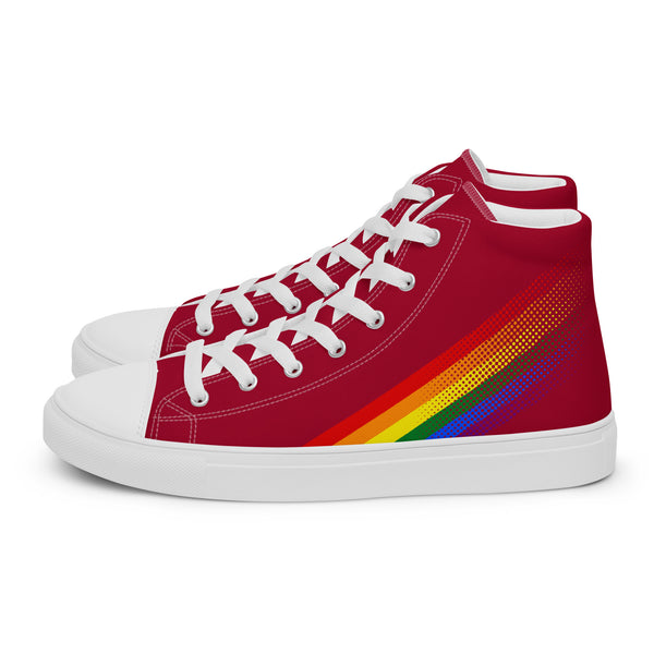 Gay Pride Colors Original Red High Top Shoes - Men Sizes