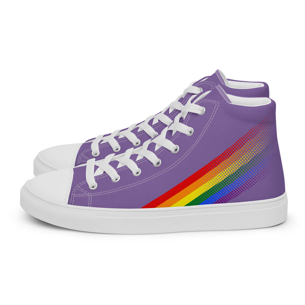Gay Pride Colors Original Purple High Top Shoes - Men Sizes