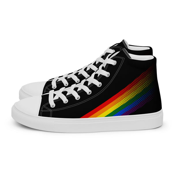 Gay Pride Colors Original Black High Top Shoes - Men Sizes