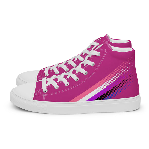 Genderfluid Pride Colors Original Fuchsia High Top Shoes - Men Sizes