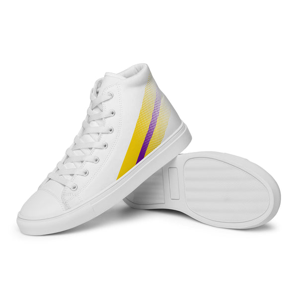 Intersex Pride Colors Original White High Top Shoes - Men Sizes