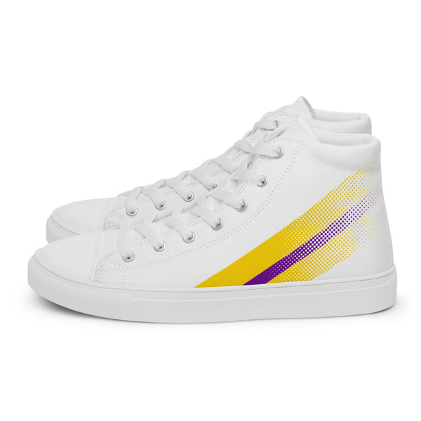 Intersex Pride Colors Original White High Top Shoes - Men Sizes