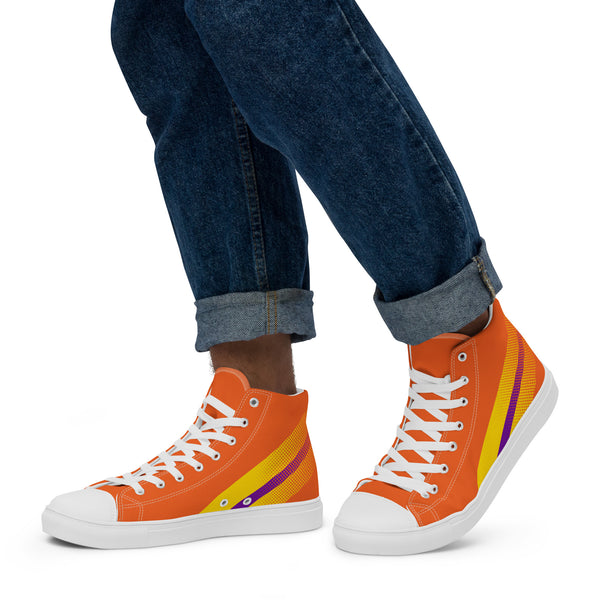 Intersex Pride Colors Original Orange High Top Shoes - Men Sizes