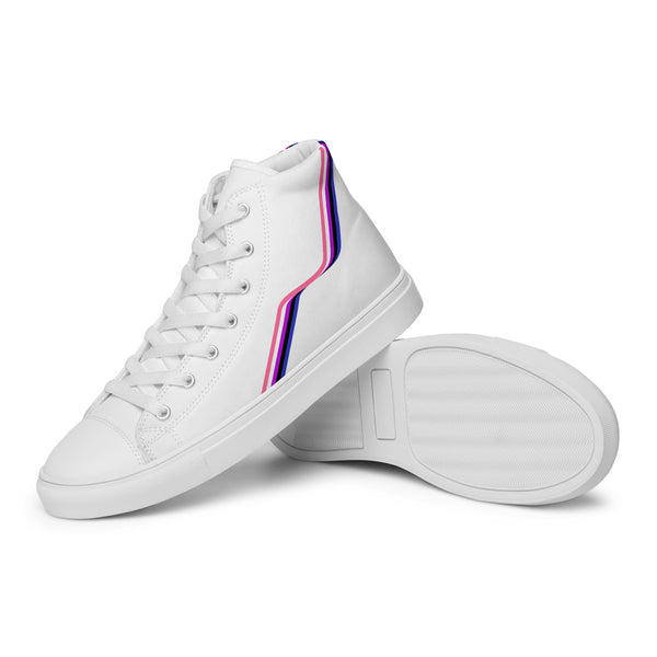 Original Genderfluid Pride Colors White High Top Shoes - Men Sizes