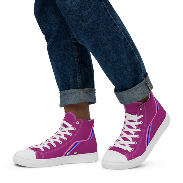 Original Omnisexual Pride Colors Violet High Top Shoes - Men Sizes