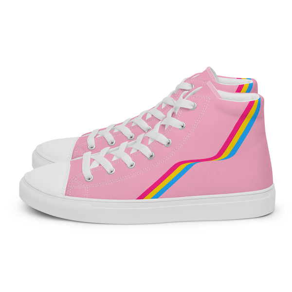 Original Pansexual Pride Colors Pink High Top Shoes - Men Sizes