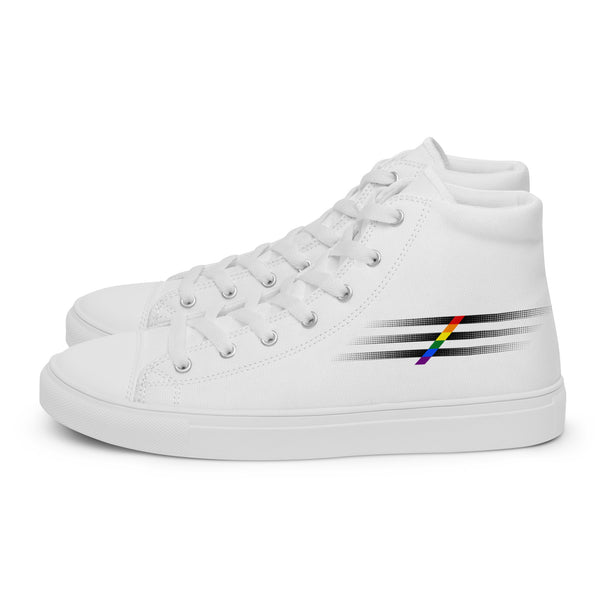 Casual Ally Pride Colors White High Top Shoes - Men Sizes