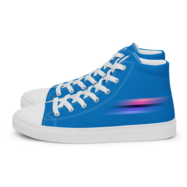 Casual Omnisexual Pride Colors Blue High Top Shoes - Men Sizes
