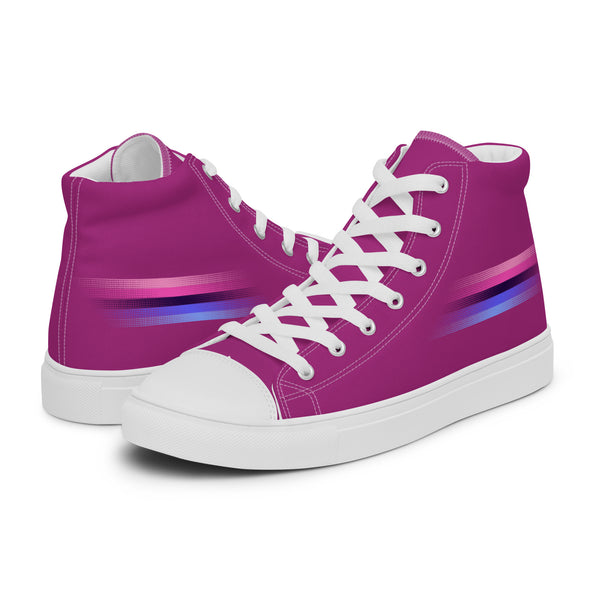 Casual Omnisexual Pride Colors Violet High Top Shoes - Men Sizes