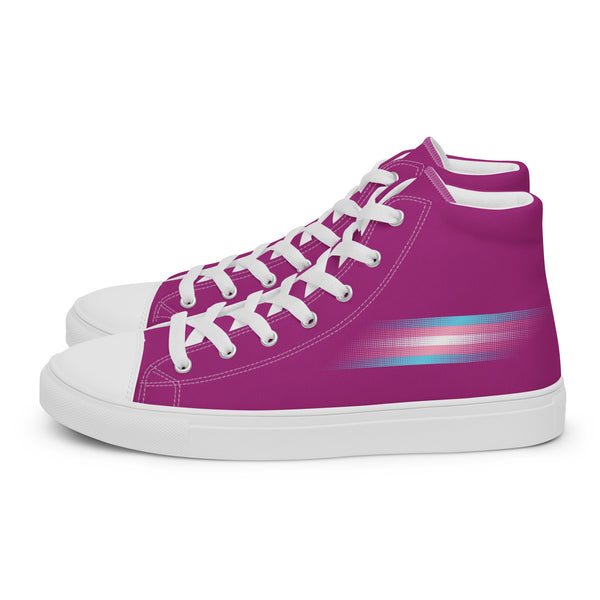 Casual Transgender Pride Colors Violet High Top Shoes - Men Sizes