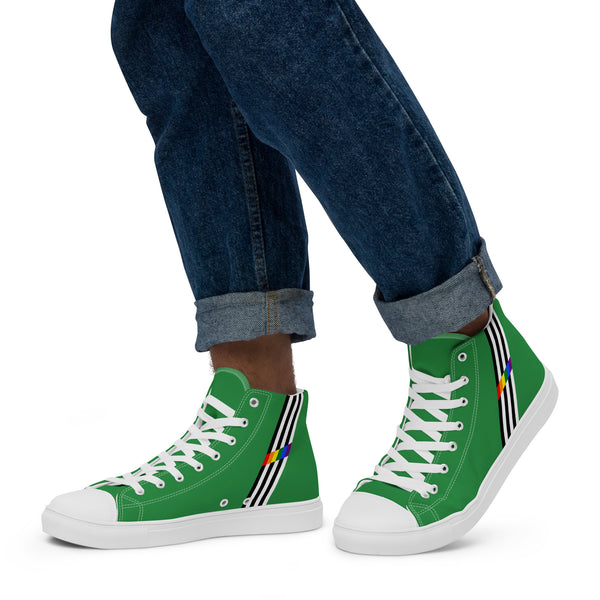 Classic Ally Pride Colors Green High Top Shoes - Men Sizes