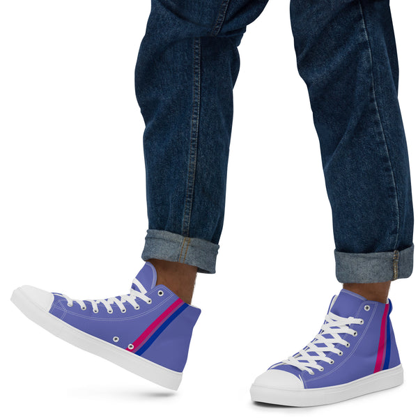 Classic Bisexual Pride Colors Blue High Top Shoes - Men Sizes