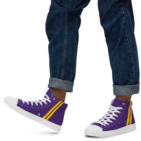 Classic Intersex Pride Colors Indigo High Top Shoes - Men Sizes