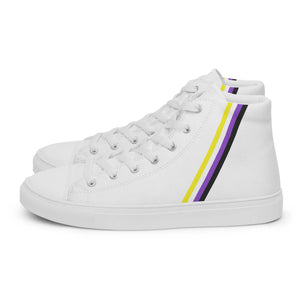 Durable Classic White High Tops with Pride Flags PRIDE7®