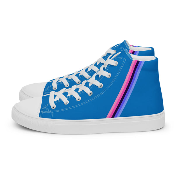 Classic Omnisexual Pride Colors Blue High Top Shoes - Men Sizes