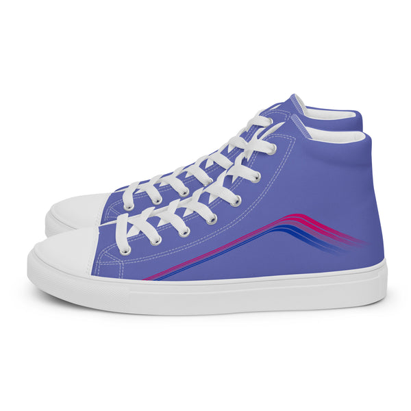 Trendy Bisexual Pride Colors Blue High Top Shoes - Men Sizes