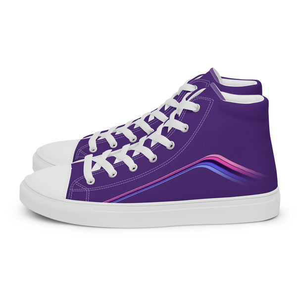 Trendy Omnisexual Pride Colors Purple High Top Shoes - Men Sizes
