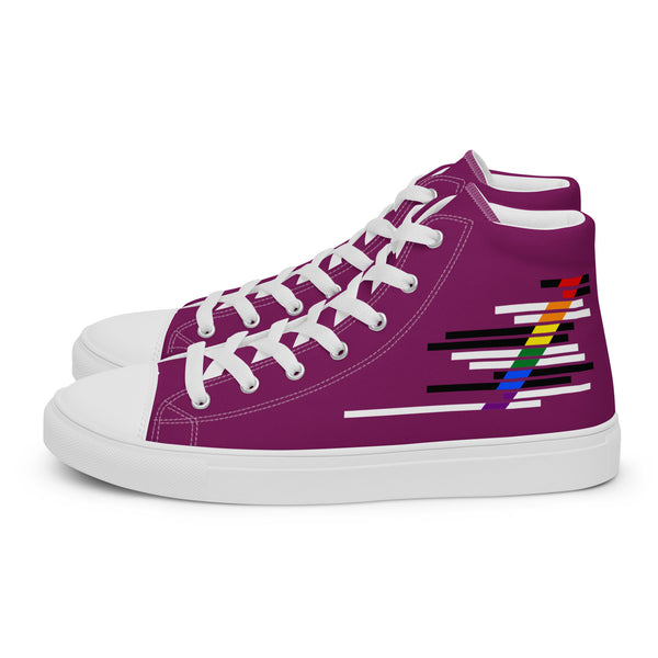 Modern Ally Pride Colors Purple High Top Shoes - Men Sizes