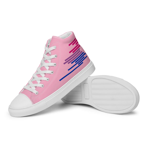 Modern Bisexual Pride Colors Pink High Top Shoes - Men Sizes