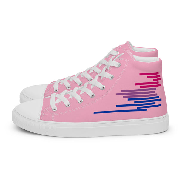 Modern Bisexual Pride Colors Pink High Top Shoes - Men Sizes