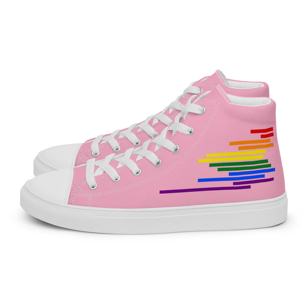 Modern Gay Pride Colors Pink High Top Shoes - Men Sizes