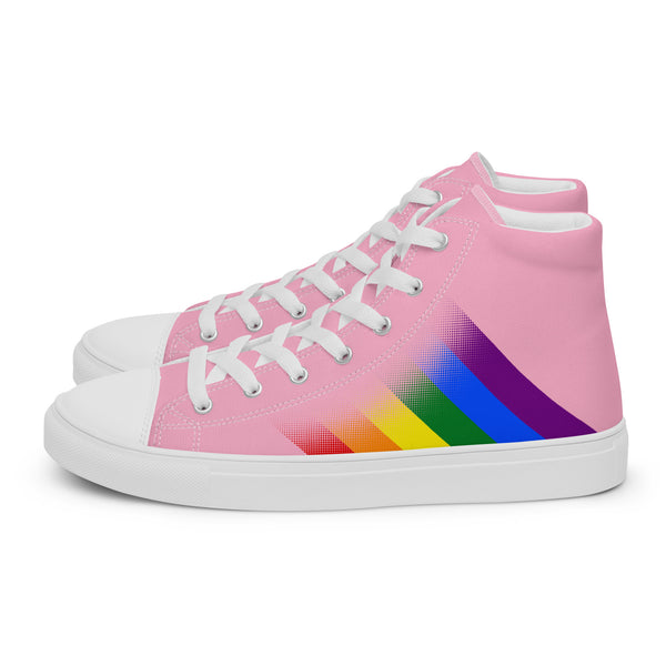 Gay Pride Colors Modern Pink High Top Shoes - Men Sizes