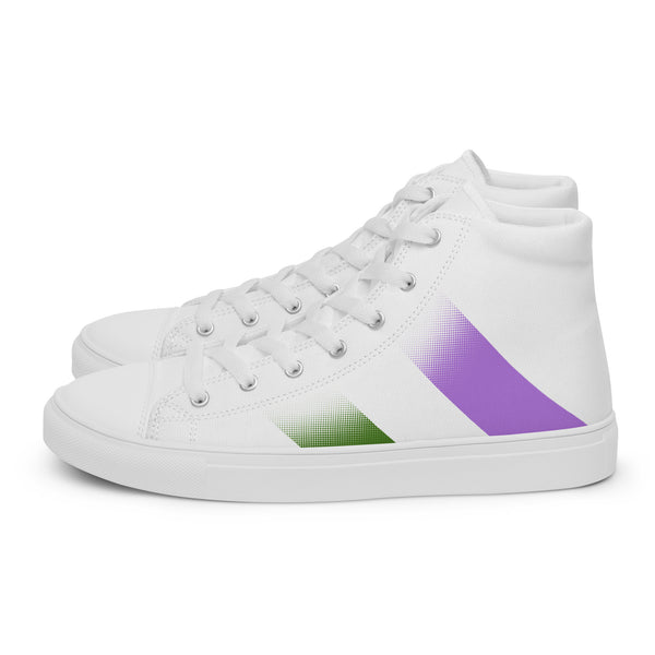 Genderqueer Pride Colors Modern White High Top Shoes - Men Sizes