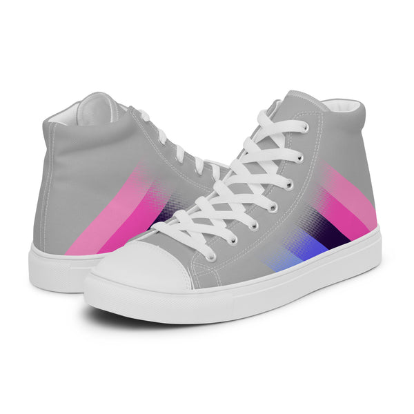 Omnisexual Pride Colors Modern Gray High Top Shoes - Men Sizes