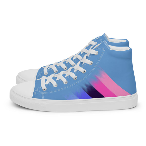 Omnisexual Pride Colors Modern Blue High Top Shoes - Men Sizes