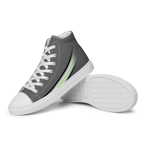 Agender Pride Modern High Top Gray Shoes