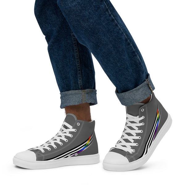 Ally Pride Modern High Top Gray Shoes