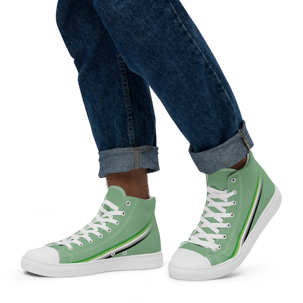 Aromantic Pride Modern High Top Green Shoes