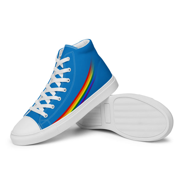 Gay Pride Modern High Top Blue Shoes