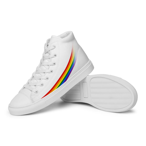 Gay Pride Modern High Top White Shoes