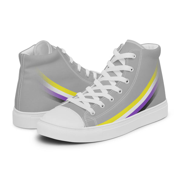 Non-Binary Pride Modern High Top Gray Shoes