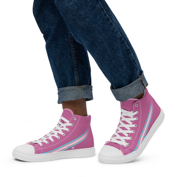 Transgender Pride Modern High Top Pink Shoes - Men Sizes
