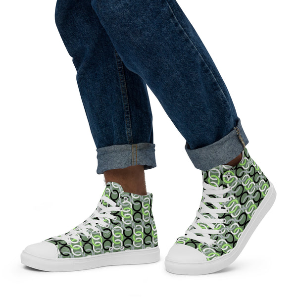 Agender Pride Classic Green High Top Shoes