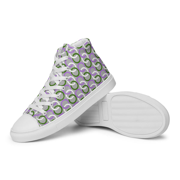 Genderqueer Pride Classic Gray High Top Shoes