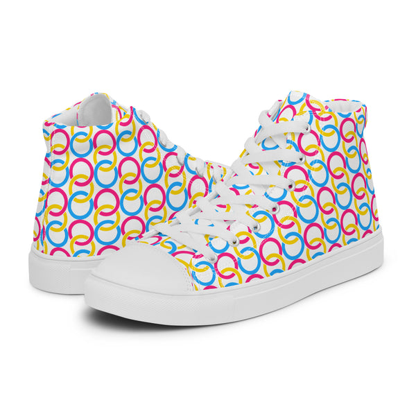 Pansexual Pride Classic White High Top Shoes